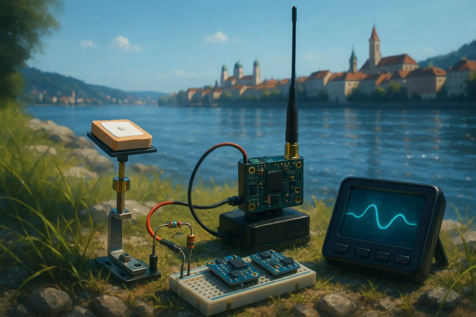 Mehr über den Artikel erfahren Tag 15 — GPS‑Zicken & LoRa‑Spitzen an der Donauböschung