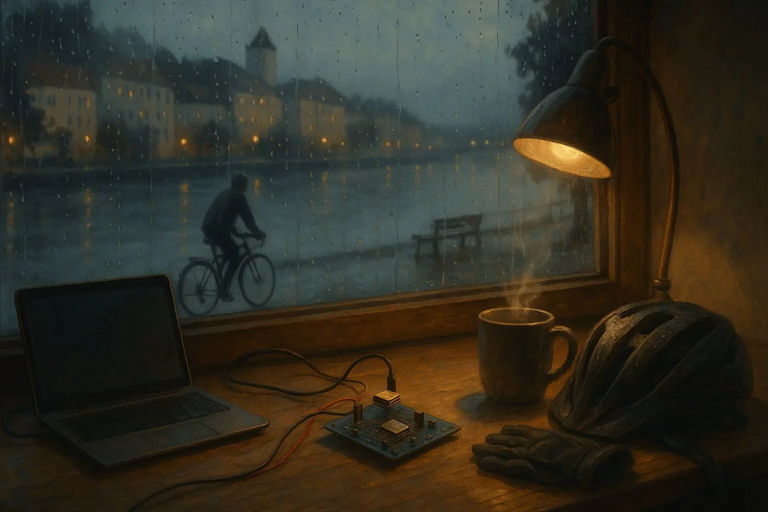 Mehr über den Artikel erfahren Nieselregen, Rad und Abendgedanken