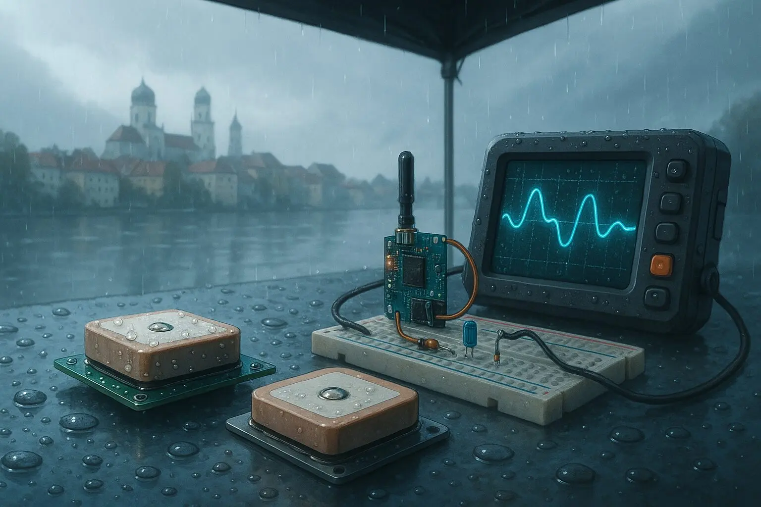 Mehr über den Artikel erfahren Tag 17 — Feldtest: GPS‑Abstand, LoRa‑Spitzen & provisorisches RC‑Glättungs‑Experiment