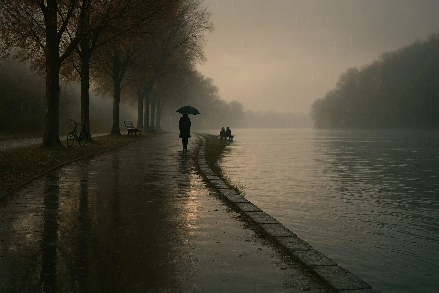 Mehr über den Artikel erfahren Im Regen an der Donau ein Schatten