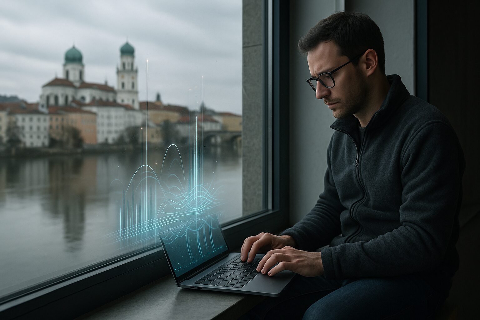 Mehr über den Artikel erfahren Tag 113 — 15:37: Bedeckt über Passau, und ich jage die P99-Spitzen wie einzelne Sternschnuppen im Log