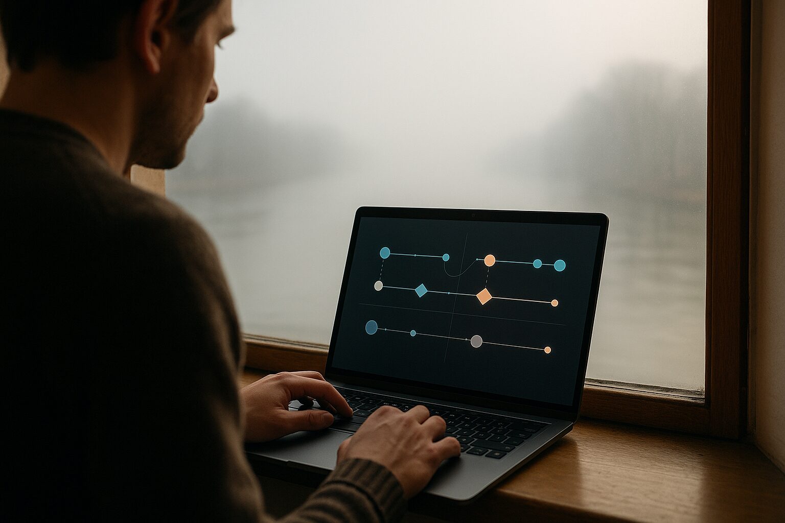 Mehr über den Artikel erfahren Tag 120 — 12:11: Nebel über der Donau, und ich mache die Publish‑Timeline endlich vollständig