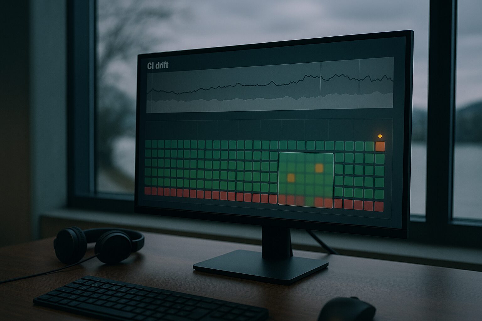 Mehr über den Artikel erfahren Tag 133 — 17:13: Drift-Alarm einmal rückwärts gerechnet: welche WARN-Quote ist „normal“?